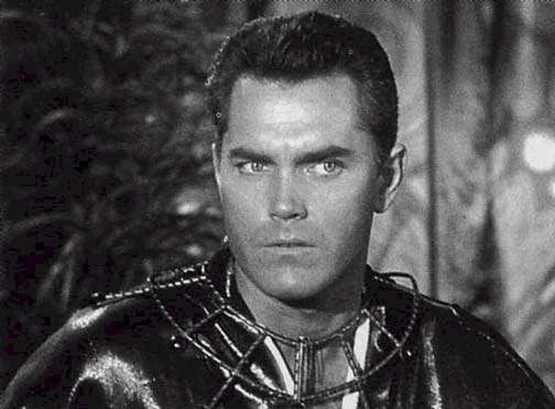 Jeffrey Hunter as Captain Christopher Pike in Star Trek's first pilot, "The Cage"